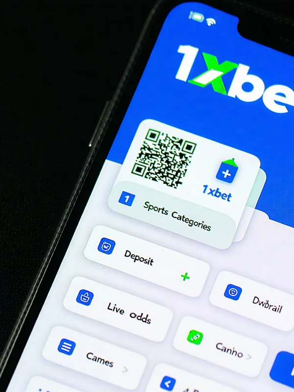 Giao diện ứng dụng 1xbet trên điện thoại Android, minh họa cách tải và cài đặt 1xbet apk dễ dàng.