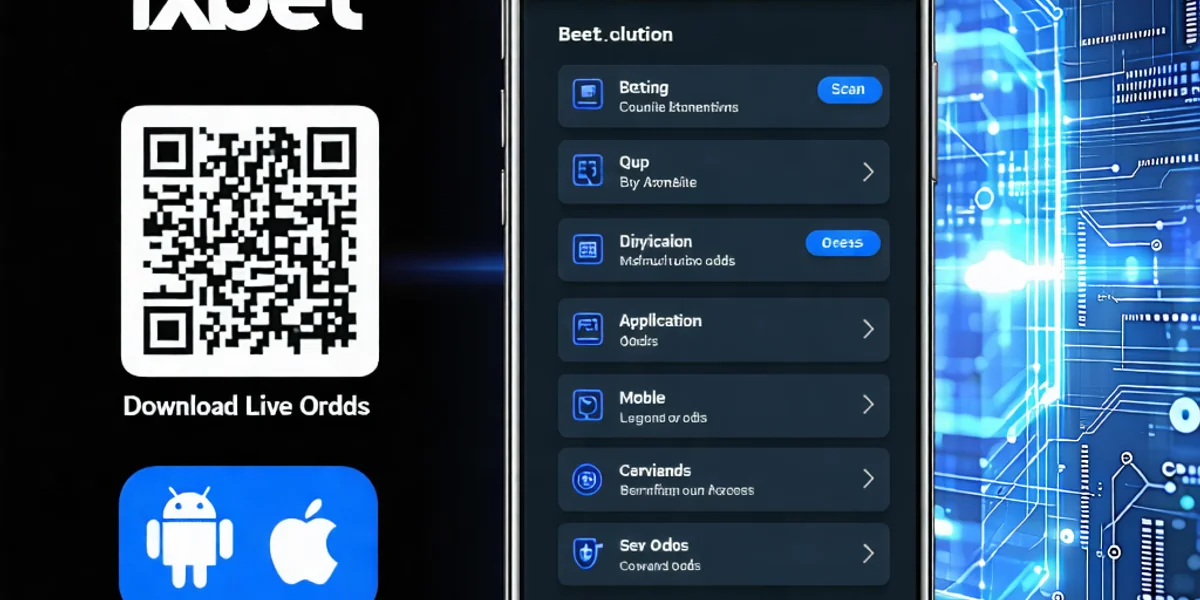 Hình ảnh minh họa việc tải và cài đặt ứng dụng 1xBet trên điện thoại di động, hiển thị mã QR hoặc biểu tượng tải xuống cho Android và iOS, với giao diện người dùng thân thiện.