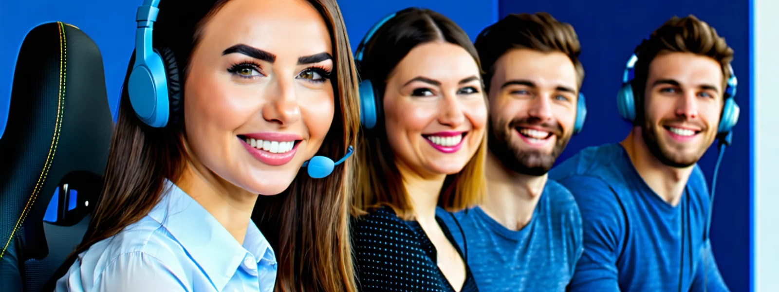 Hình ảnh đội ngũ hỗ trợ khách hàng 1xBet thân thiện