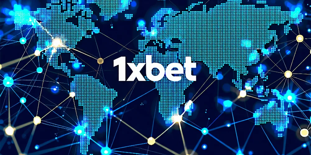 Hình ảnh mô tả mạng lưới đối tác toàn cầu của 1xBet, kết nối các quốc gia và nền tảng