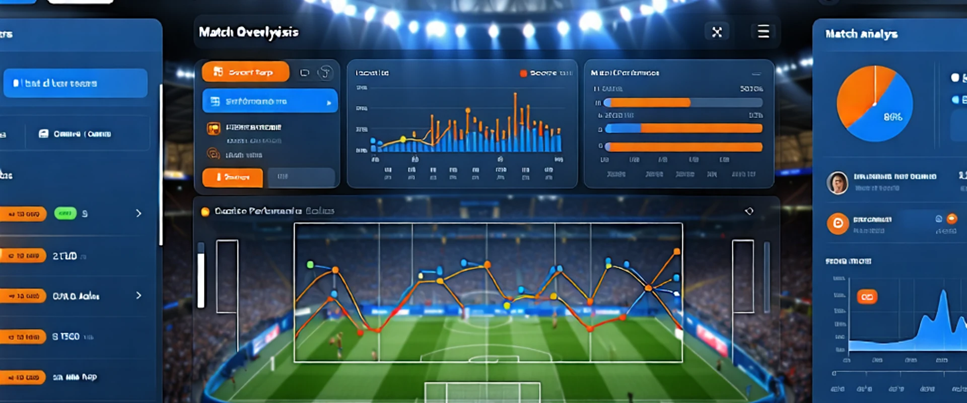 Giao diện phân tích trận đấu 1xBet, biểu đồ thống kê, cầu thủ đang thi đấu