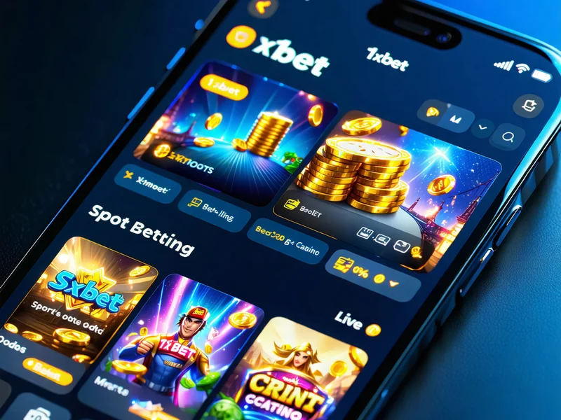 Giao diện ứng dụng 1xBet trên thiết bị iOS, hiển thị các tùy chọn cá cược thể thao và casino trực tuyến, minh họa cho việc tải 1xBet app trên iOS.