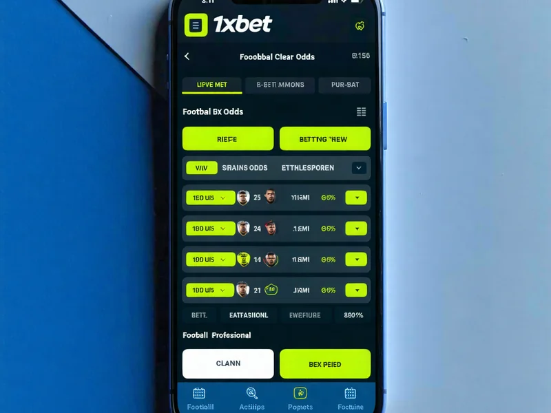 Ảnh chụp màn hình ứng dụng 1xBet trên iPhone, hiển thị giao diện cá cược trực tiếp với các trận đấu bóng đá và tỷ lệ cược cập nhật.