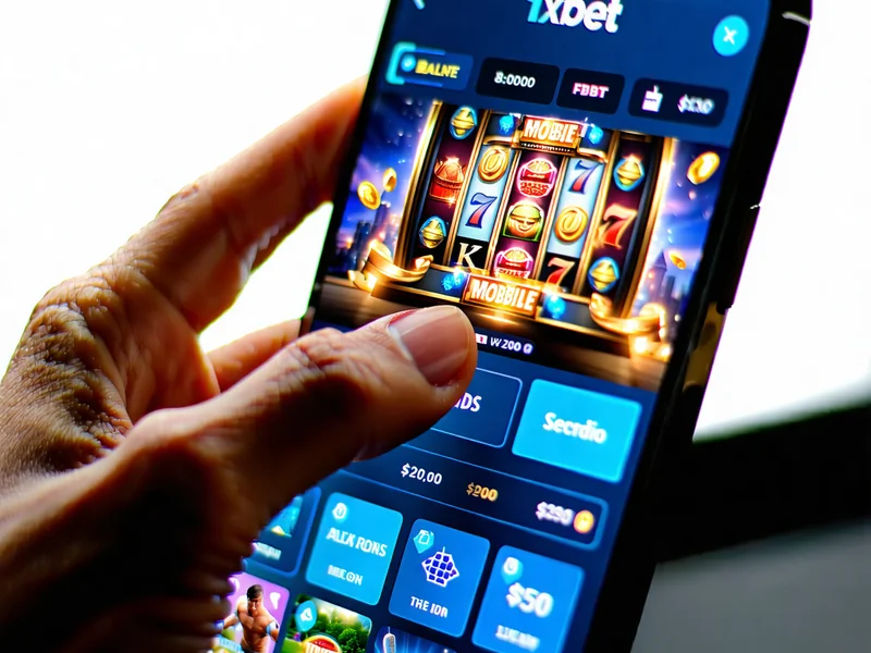 Điện thoại hiển thị ứng dụng 1xBet đang tải xuống