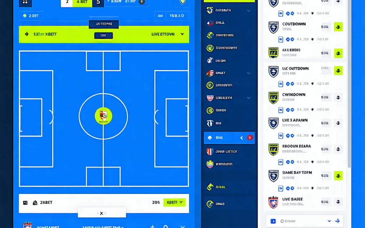 Giao diện trang web 1xBet với phần xem trực tiếp
