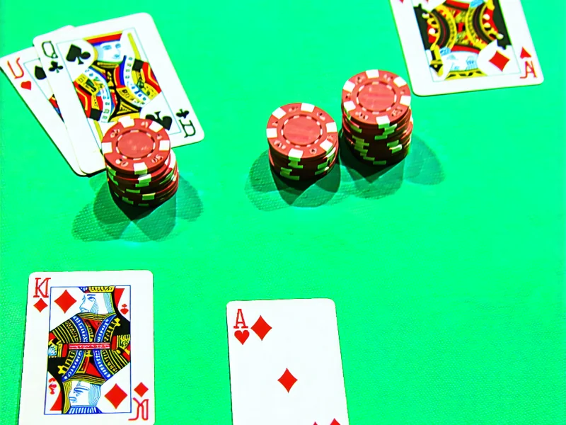 Hình ảnh bàn chơi Omaha Poker với bốn lá bài tẩy và ba lá bài chung, nhấn mạnh sự phức tạp và chiến thuật đa dạng