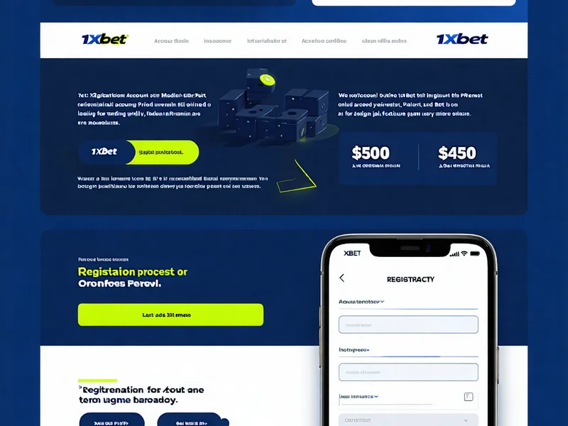 Hình ảnh minh họa các bước đăng ký tài khoản 1xBet, với giao diện người dùng thân thiện và các tùy chọn đăng ký khác nhau.