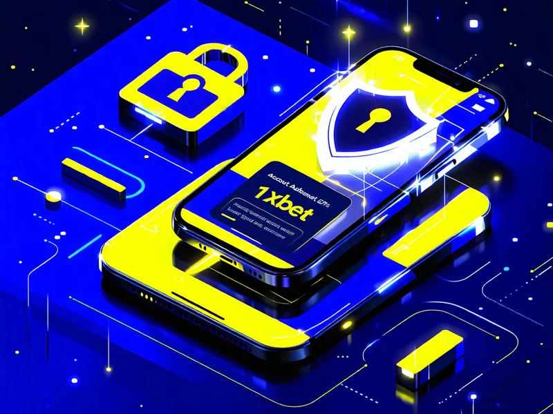 Hình ảnh minh họa các tính năng bảo mật tài khoản 1xBet, bao gồm xác thực hai yếu tố (2FA) với biểu tượng khóa và điện thoại, mật khẩu mạnh, và cảnh báo về truy cập trái phép. Nền là giao diện người dùng an toàn của 1xBet, thể hiện cam kết bảo vệ người dùng khi cá cược trực tuyến.