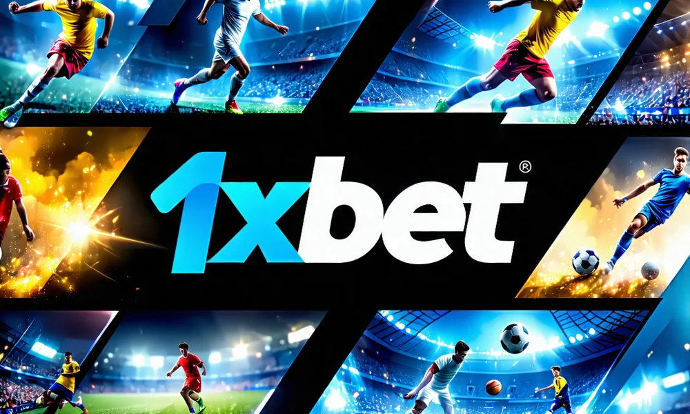 Hình ảnh tổng hợp các môn thể thao phổ biến như bóng đá, bóng rổ, tennis và esports được phát trực tiếp trên 1xBet, thể hiện sự đa dạng và sôi động của nền tảng.